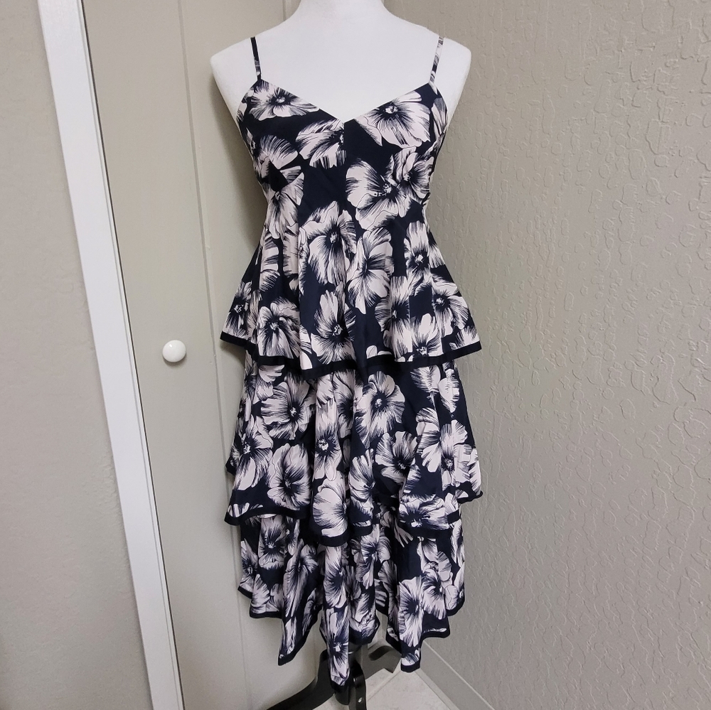 J. Crew floral tiered sundress hawaiian floral print